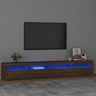 TV Cabinet with LED Lights White 240x35x40 cm