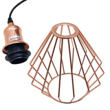 Vintage Industrial Metal Diamond Cage Ceiling Pendant Light Modern Hanging Lamps