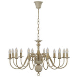 Chandelier Antique White 12 x E14 Bulbs