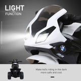 Electric Kids Ride on Motorcycle BMW Liscensed Headlights Music Black