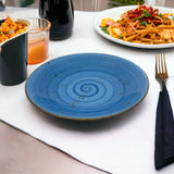 Porcelain Pasta Plates Pebble Marine Blue 21cm