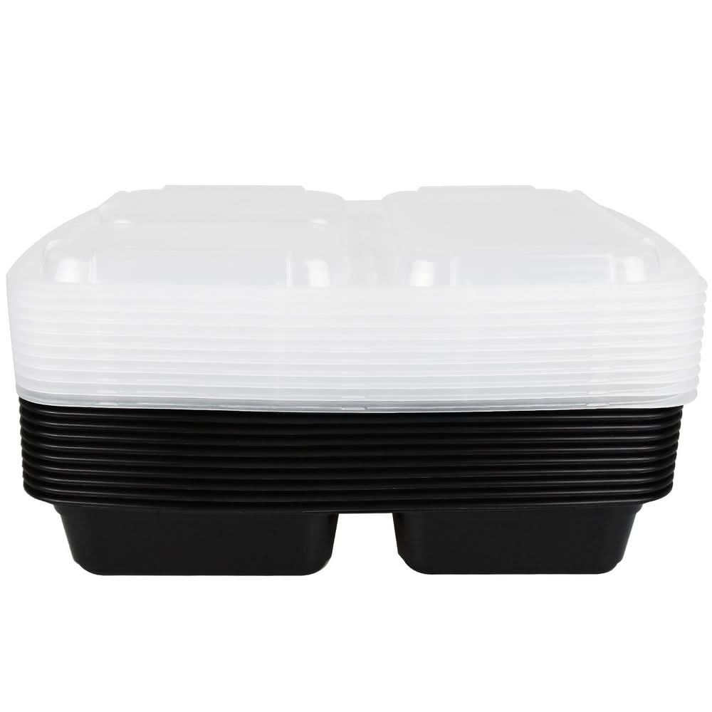 1x Meal Prep Container 3 Partitions 10PK