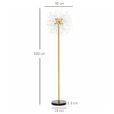 Modern Floor Lamp with Dandelion-like Lampshade for Bedroom