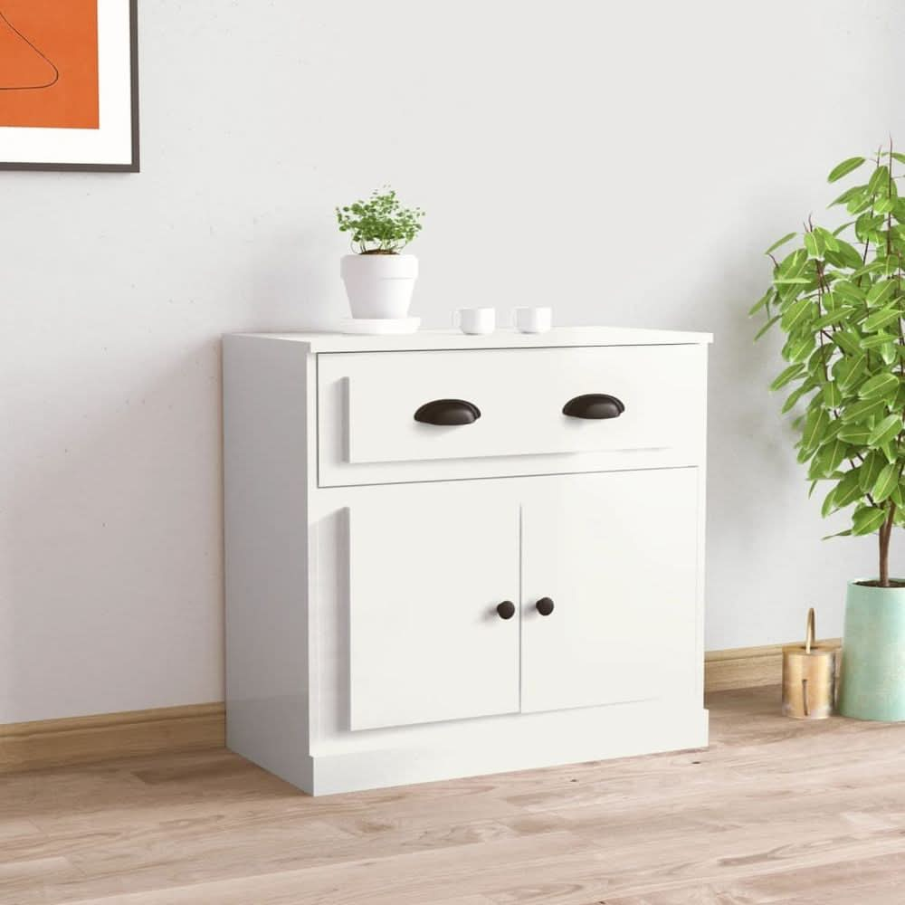 Sideboard White 70x35.5x67.5 cm Engineered Wood