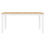 Dining Table Panama White 160x80x75 cm Solid Wood Pine