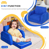 2 In 1 Kids Sofa Armchair Chair Fold Out Flip Open Baby Bed Couch Toddler Sofa