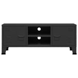 Industrial TV Cabinet Black 105x35x42 cm Metal