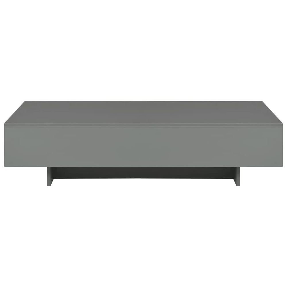 Coffee Table High Gloss Grey 115x55x31 cm MDF