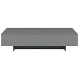 Coffee Table High Gloss Grey 115x55x31 cm MDF