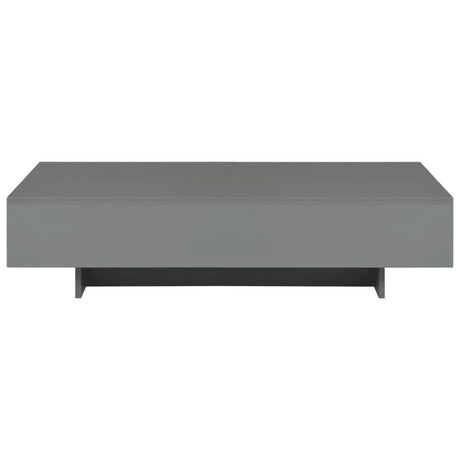 Coffee Table High Gloss Grey 115x55x31 cm MDF