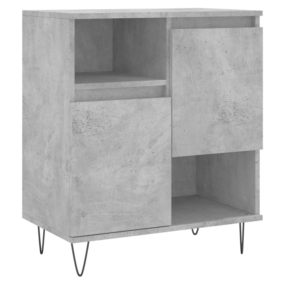 Sideboards 2 pcs Concrete Grey Engineered Wood