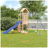 Playhouse with Slide Swing Rockwall Solid Wood Pine