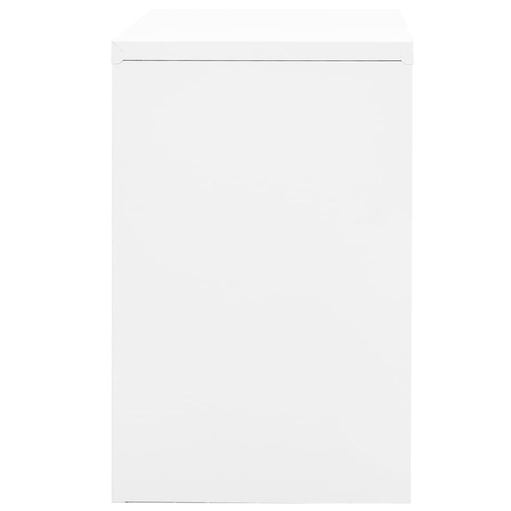 Filing Cabinet White 90x46x72.5 cm Steel