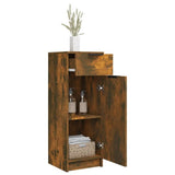 Bathroom Cabinet Smoked Oak 32x34x90 cm Engineered Wood