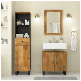 3 Piece Bathroom Furniture Set Solid Wood Mango