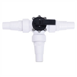 Swimming Pool 3-Way Ball Valve White and Black