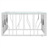 Coffee Table 80x80x40 cm Stainless Steel and Glass