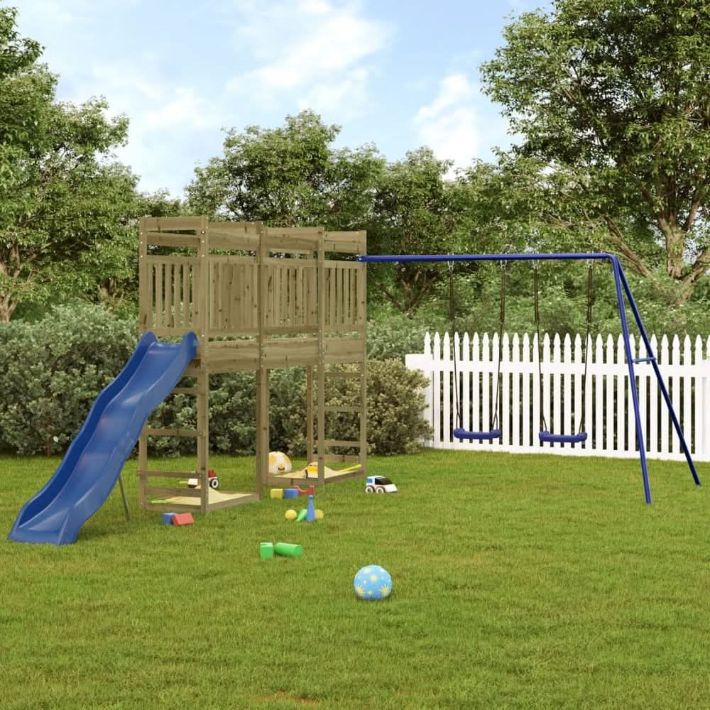 Outdoor Playset Solid Wood Pine