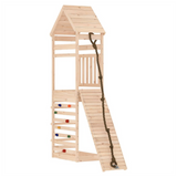 Playhouse with Climbing Wall Solid Wood Pine