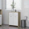 Bathroom Cabinet Smoked Oak 60x33x80 cm Engineered Wood