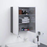 Bathroom Mirror Cabinet 60x15x75 cm MDF Shining Black