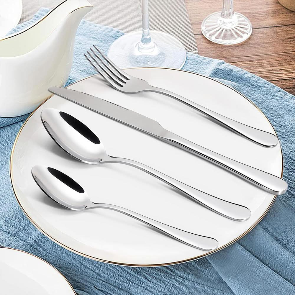 24 PCs Stainless Steel Cutlery Silverware Flatware Dinnerware Set