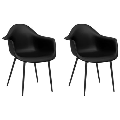 Dining Chairs 2 pcs Black