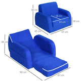 2 In 1 Kids Sofa Armchair Chair Fold Out Flip Open Baby Bed Couch Toddler Sofa