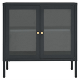 Sideboard Anthracite 70x35x70 cm Steel and Glass