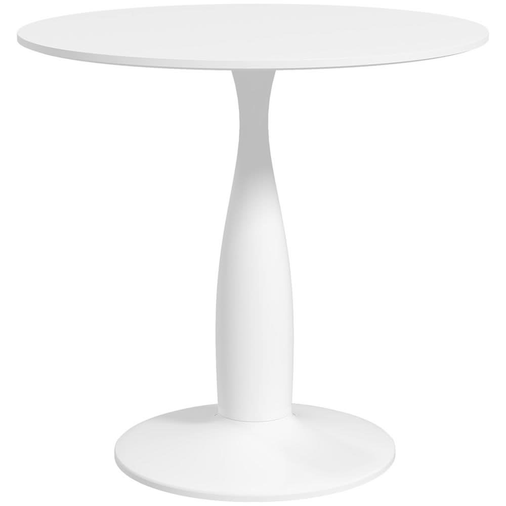 Round Dining Table with Steel Base for Living Room, Dining Room