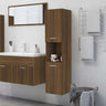 Bathroom Cabinet Smoked Oak 30x30x130 cm Engineered Wood