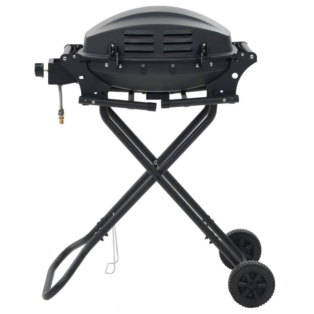 Portable Gas BBQ Grill with Cooking Zone Black