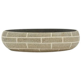 Countertop Basin Multicolour Oval 59x40x15 cm Ceramic