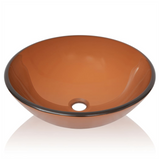 Basin Tempered Glass 42 cm Brown