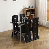 110cm Dining Table Tempered Glass Dining Table