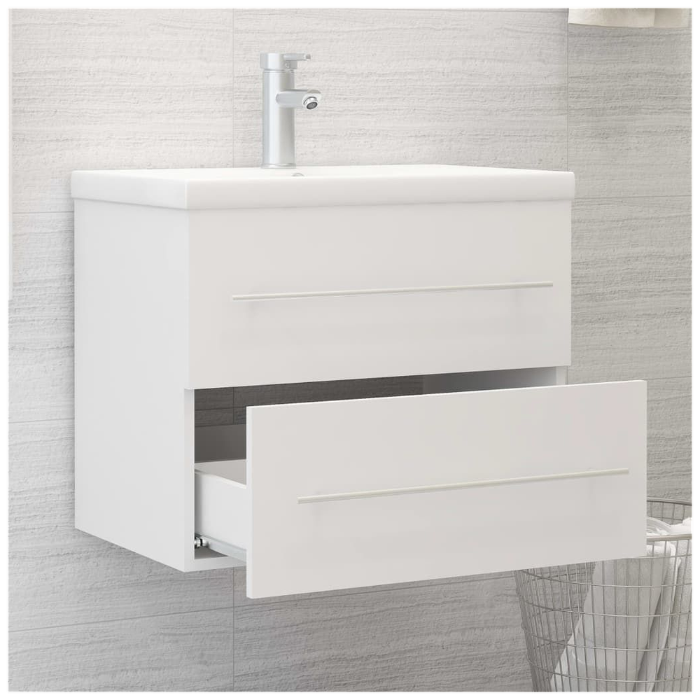 Sink Cabinet with Built-in Basin Engineered Wood