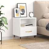 Bedside Cabinet White 40x35x47.5 cm Engineered Wood