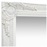 Wall Mirror Baroque Style 40x40 cm White