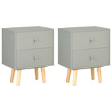 Bedside Cabinets 2 pcs White 40x30x50 cm Solid Pinewood