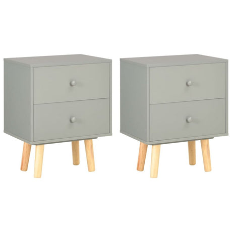 Bedside Cabinets 2 pcs White 40x30x50 cm Solid Pinewood