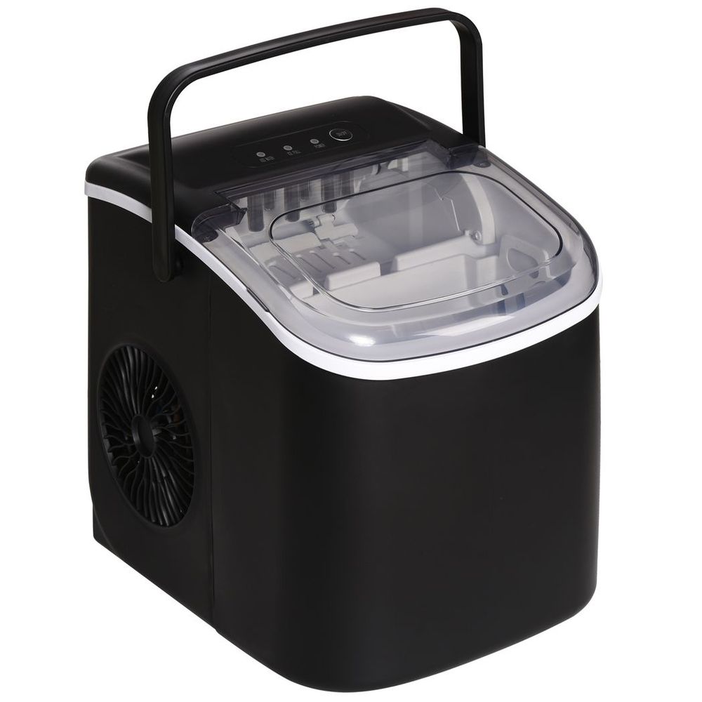 Ice Maker w/ Ice Scoop Basket 12Kg in 24 Hrs 9 Cubes Ready in 6-12Mins