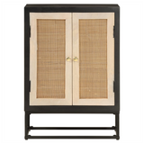 Sideboard Black 55x30x76 cm Solid Wood Mango and Iron