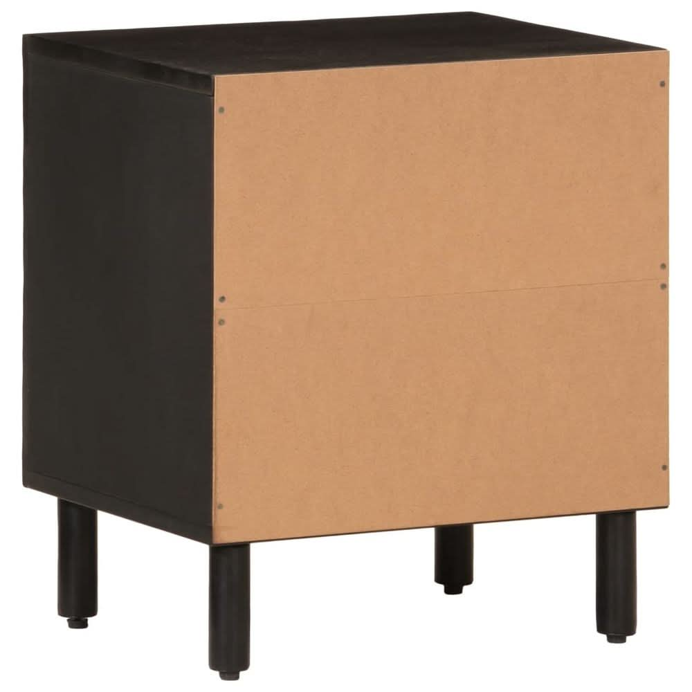 Bedside Cabinet Black 40x33x46 cm Solid Wood Mango