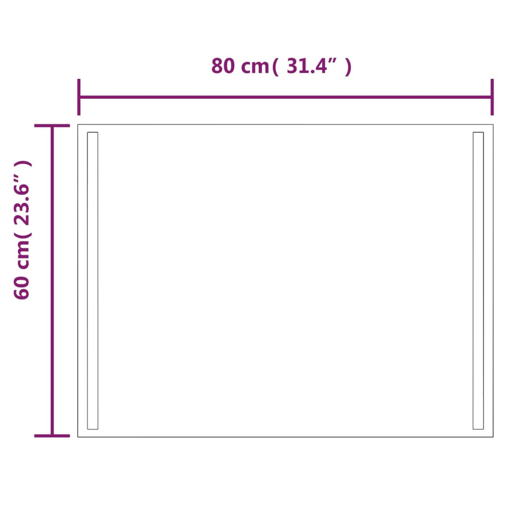 LED Bathroom Mirror 60x80 cm