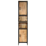 Bathroom Cabinet 40x27x180 cm Iron and Solid Wood Mango