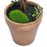 Artificial Boxwood Plants 2 pcs with Pots Ball Shaped Green 33 cm