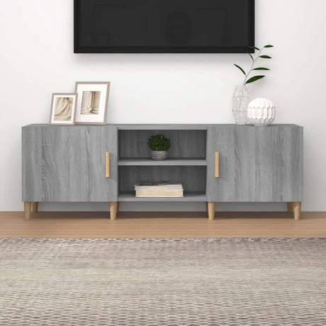 TV Cabinet Smoked Oak 150x30x50 cm Engineered Wood