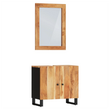 2 Piece Bathroom Furniture Set Solid Wood Acacia