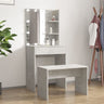 Dressing Table Set with LED Grey Sonoma Engineered Wood