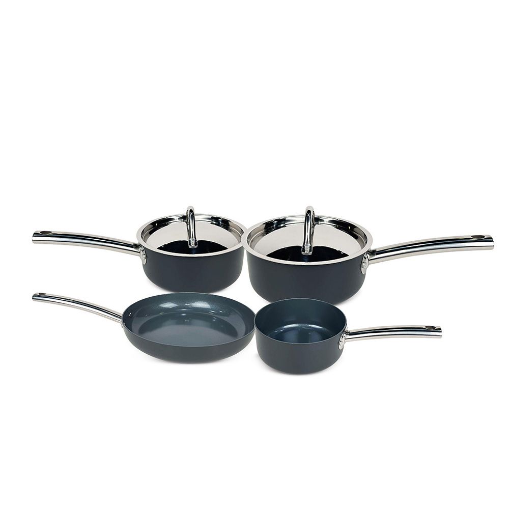 Hard Anodised 4-Piece Pan Starter Set